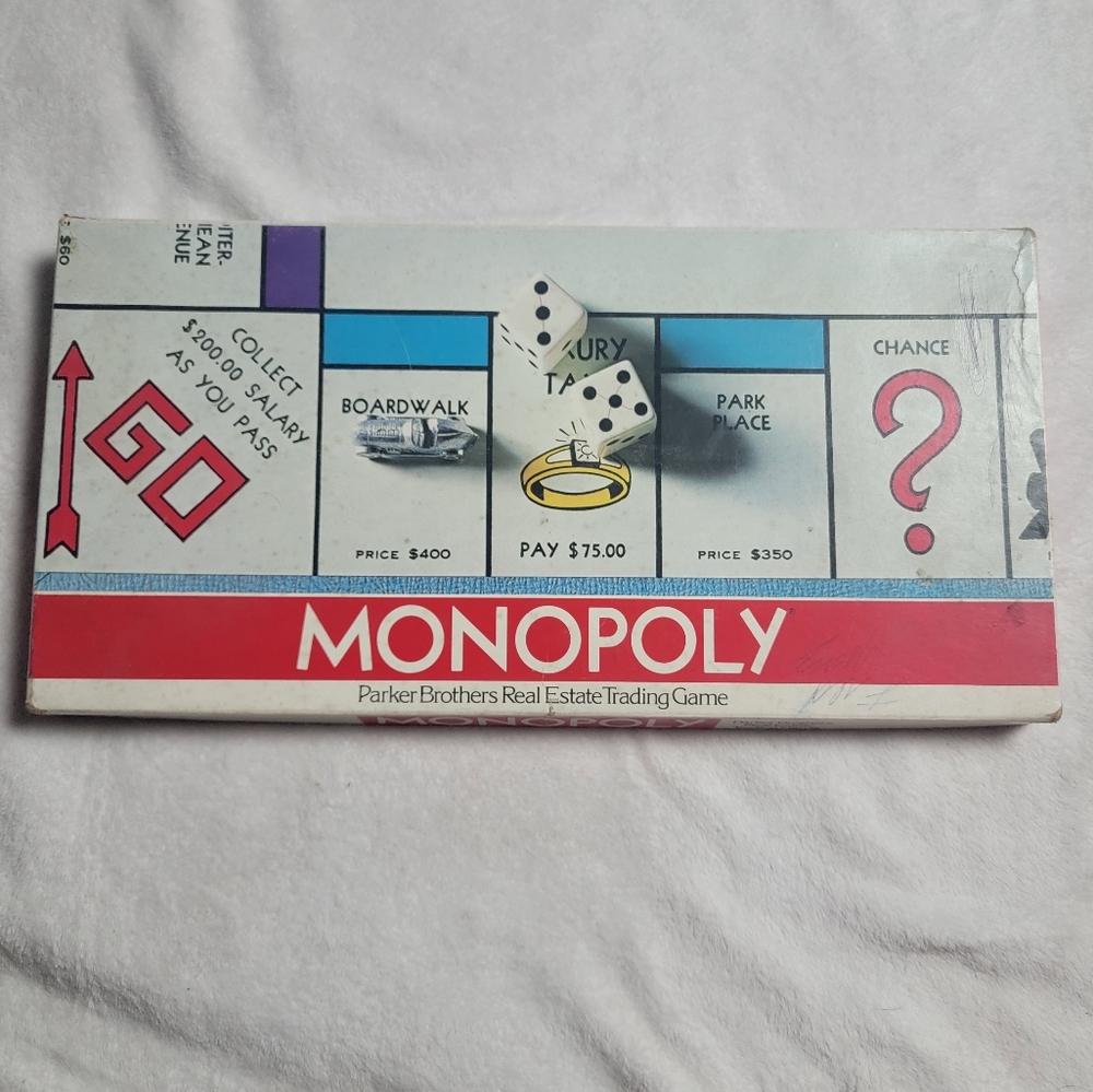 Vintage 1975--"MONOPOLY"--PARKER BROS. CLASSIC GAME--COMPLETE--XLNT